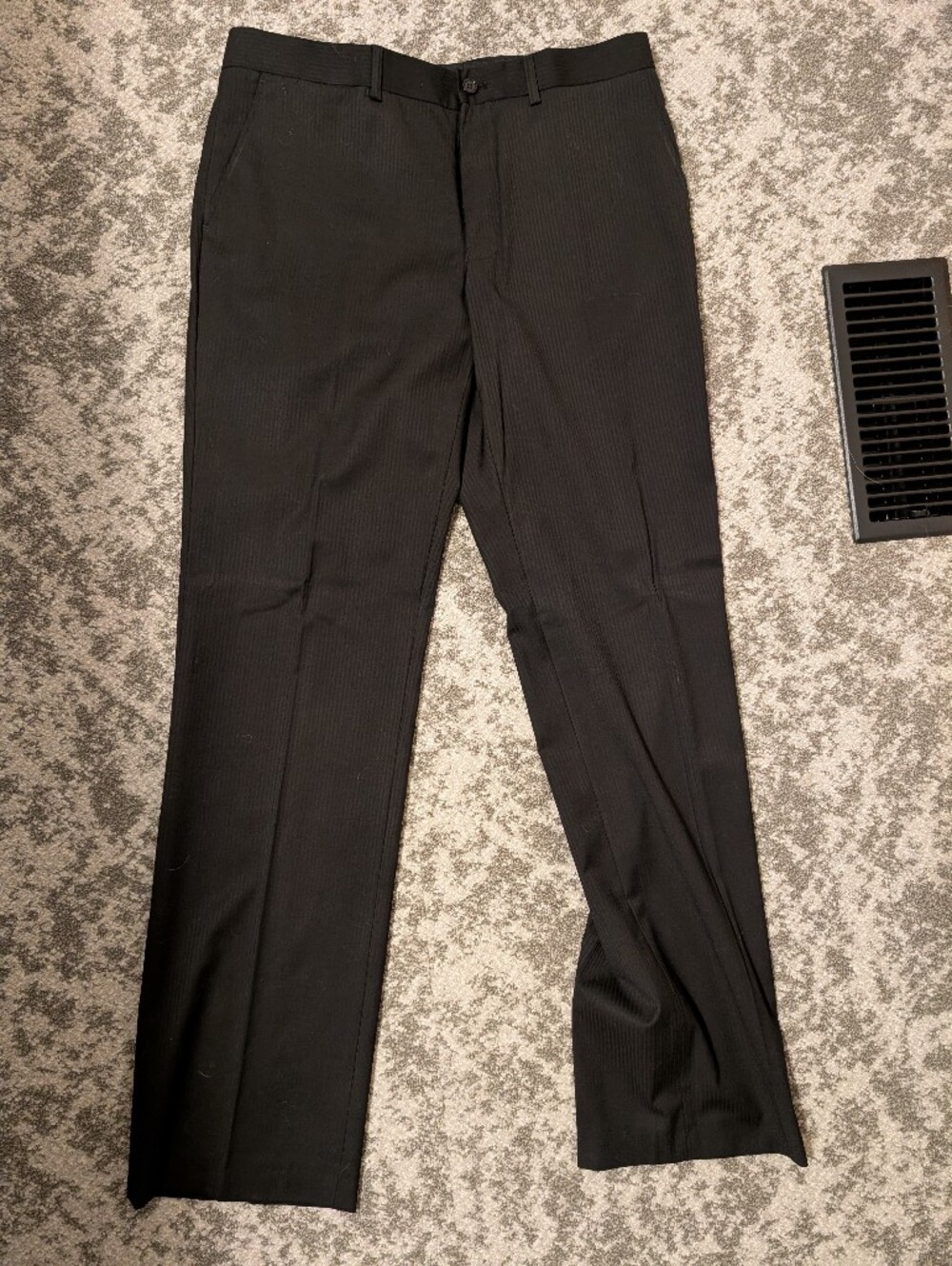 Classic Black Men's Dress Pants — Slim Straight
